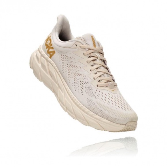 HOKA CLIFTON 7 (ALMOND MILK/BRONZE) - Picture 1 of 9